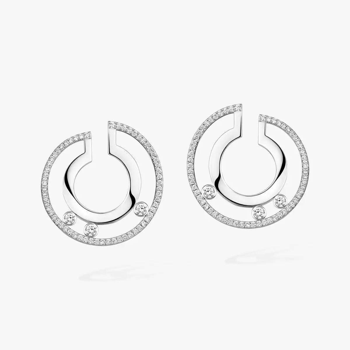 [Sprite Jewelry]Move Romane Small Diamond Hoop Earrings