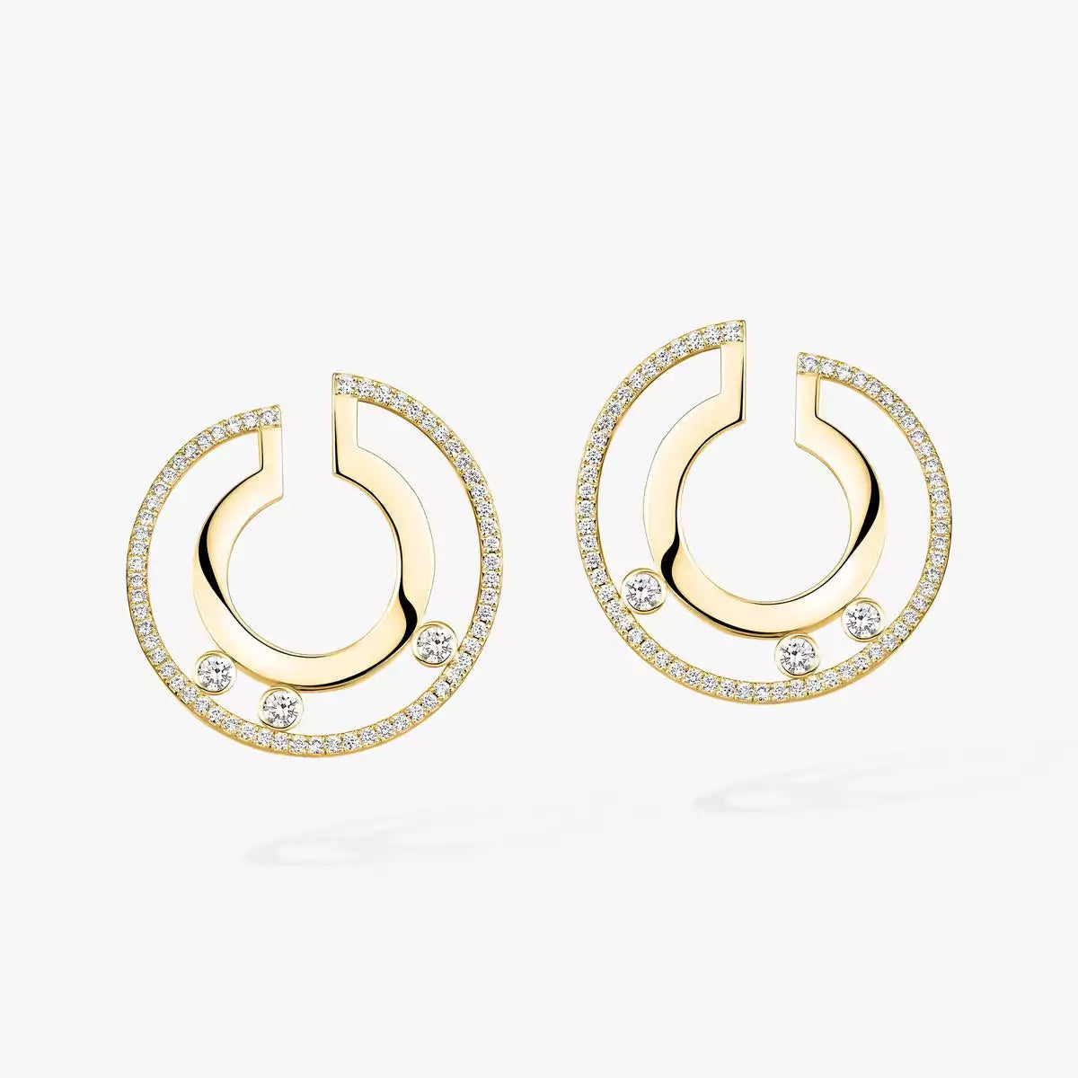 [Sprite Jewelry]Move Romane Small Diamond Hoop Earrings