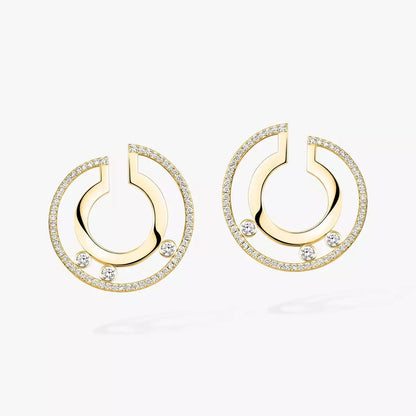 [Sprite Jewelry]Move Romane Small Diamond Hoop Earrings