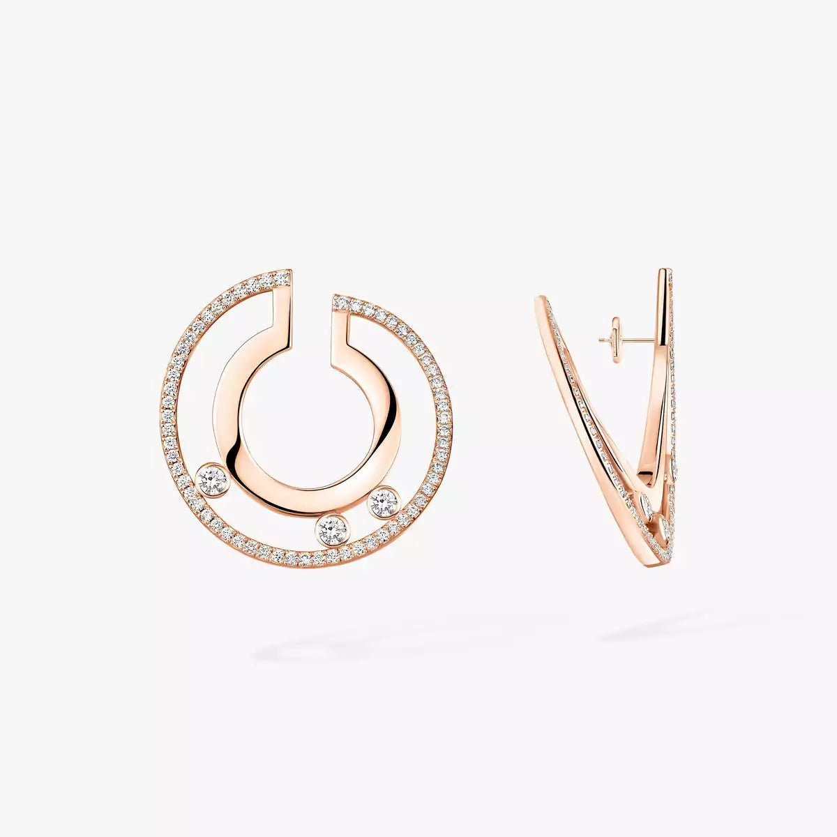 [Sprite Jewelry]Move Romane Small Diamond Hoop Earrings