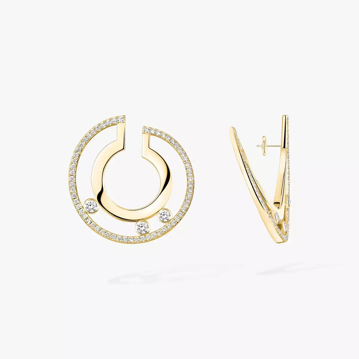 [Sprite Jewelry]Move Romane Small Diamond Hoop Earrings