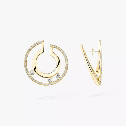 [Sprite Jewelry]Move Romane Small Diamond Hoop Earrings