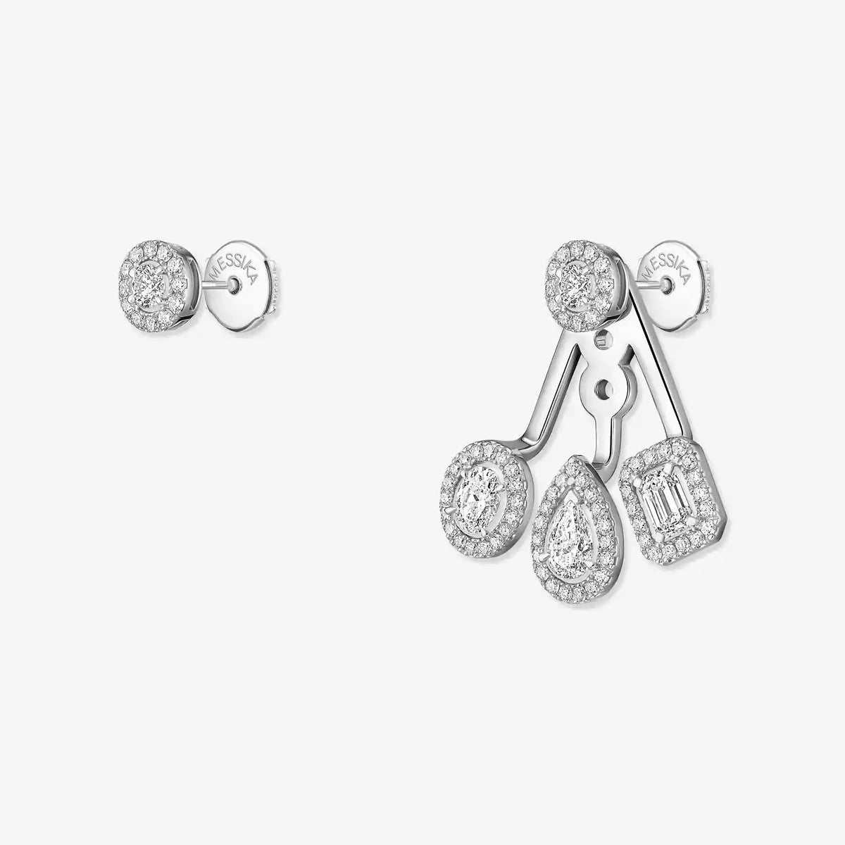 [Sprite Jewelry] My Twin Trio  Diamond Earrings
