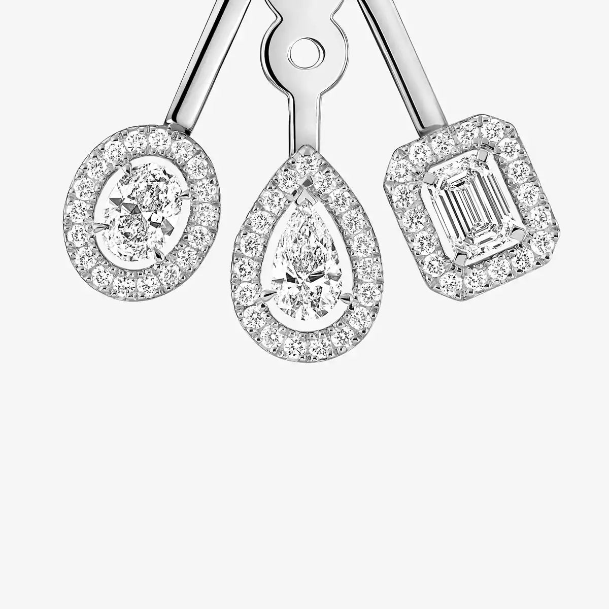 [Sprite Jewelry] My Twin Trio  Diamond Earrings