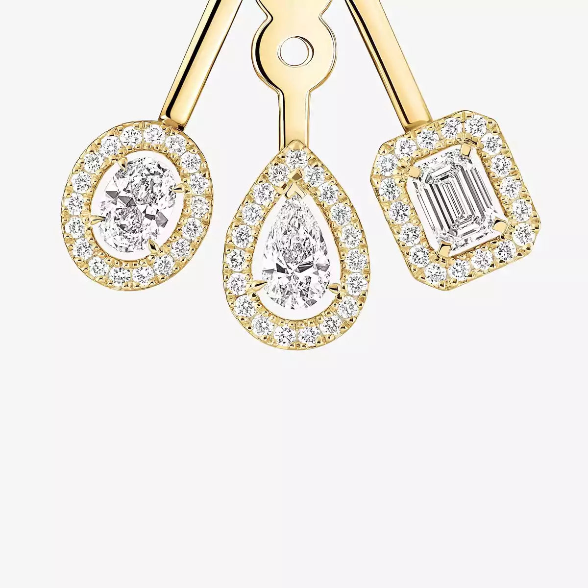 [Sprite Jewelry] My Twin Trio  Diamond Earrings