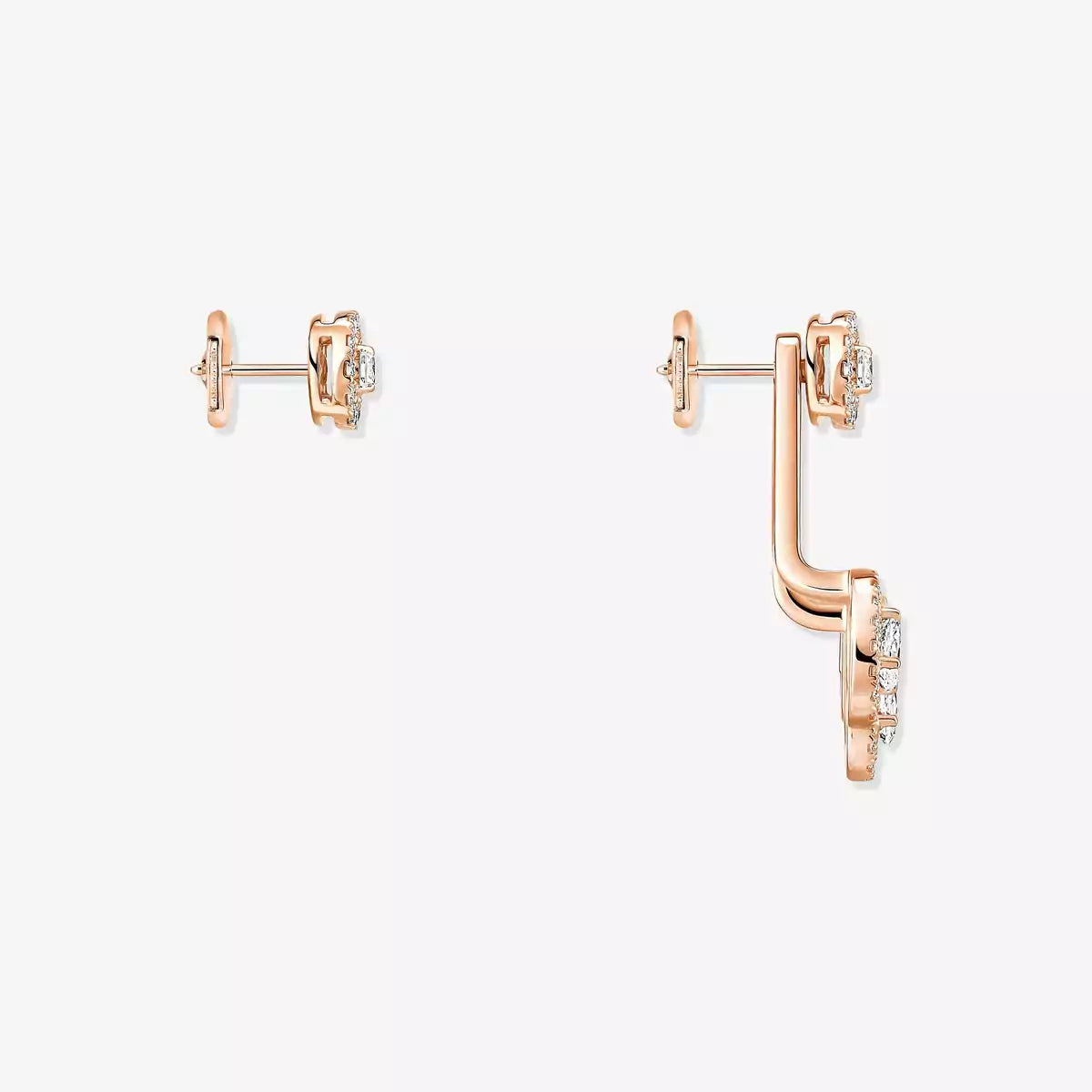 [Sprite Jewelry] My Twin Trio  Diamond Earrings