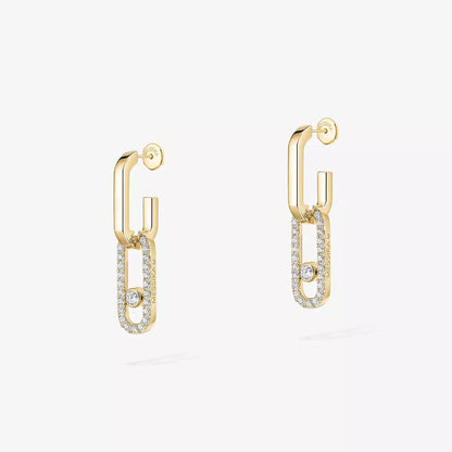 [Sprite Jewelry]Move Link Diamond Earrings