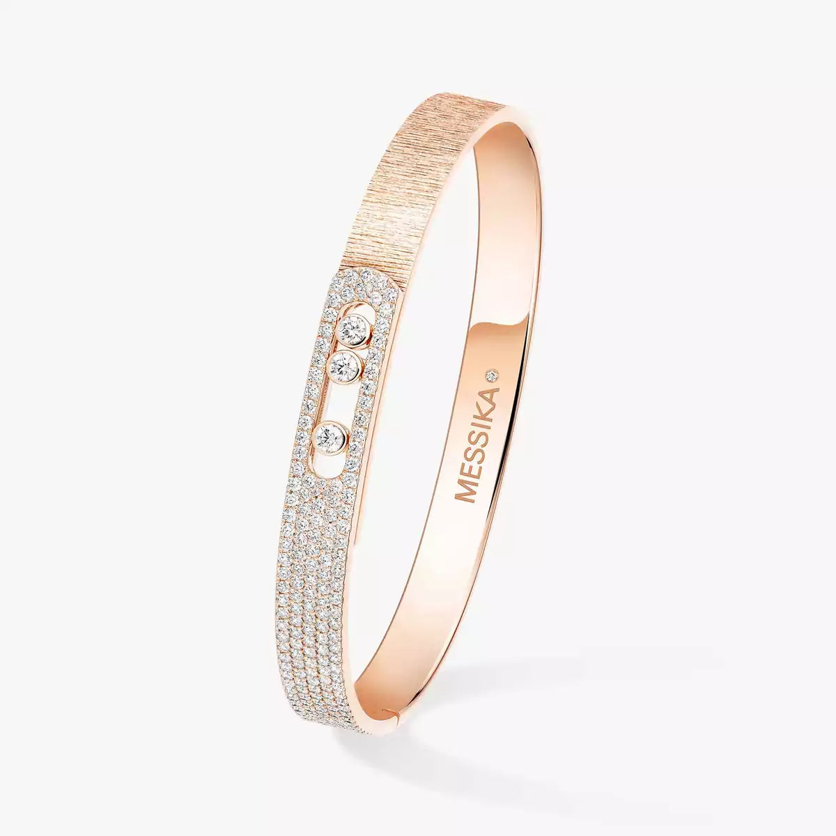 [Sprite Jewelry]Move Noa Ciselé half pavé bangle