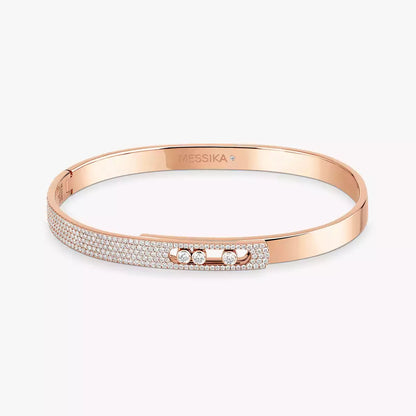 [Sprite Jewelry]Move Noa Rose Gold Pavé Diamond Bangle Bracelet