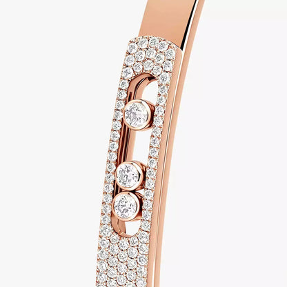 [Sprite Jewelry]Move Noa Rose Gold Pavé Diamond Bangle Bracelet