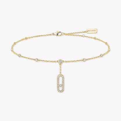 [Sprite Jewelry] Move Uno pavé ankle bracelet