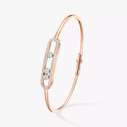 [Sprite Jewelry]Move Pavé Diamond Bangle Bracelet M