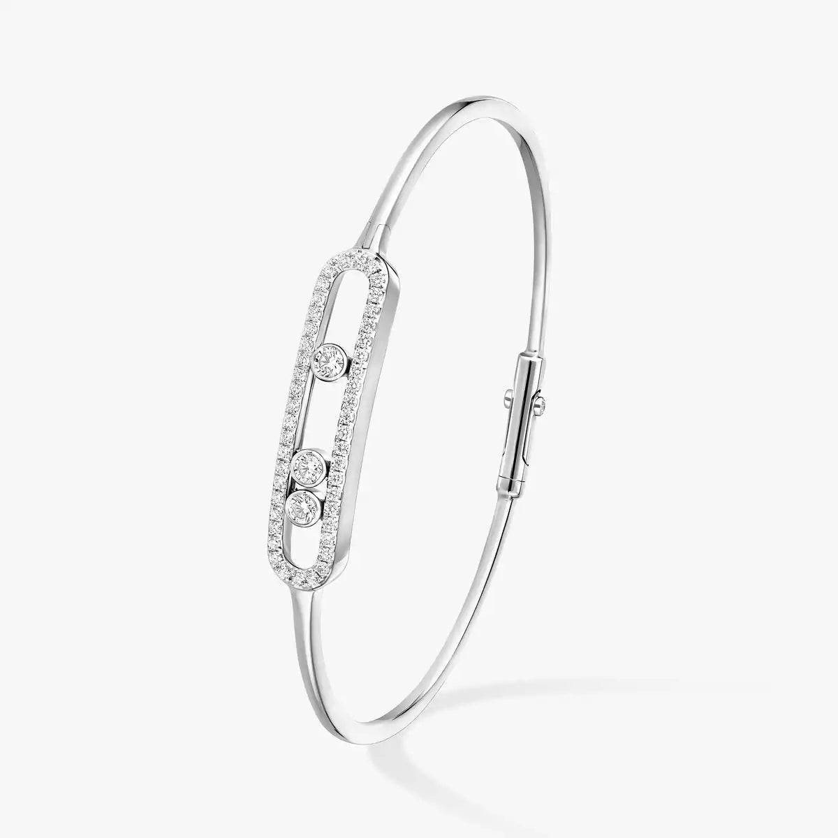 [Sprite Jewelry]Move Pavé Diamond Bangle Bracelet M