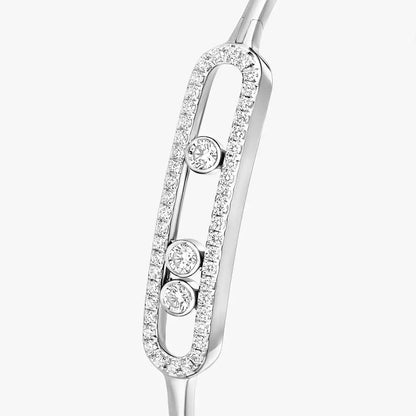 [Sprite Jewelry]Move Pavé Diamond Bangle Bracelet M