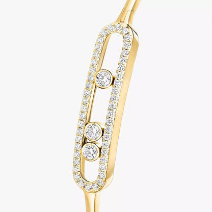 [Sprite Jewelry]Move Pavé Diamond Bangle Bracelet M