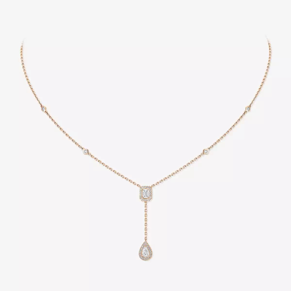 [Sprite Jewelry]Gold Diamond Tie Necklace