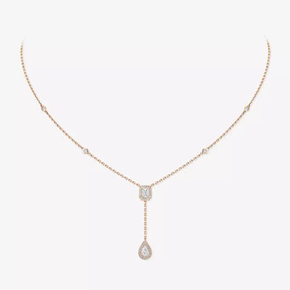 [Sprite Jewelry]Gold Diamond Tie Necklace