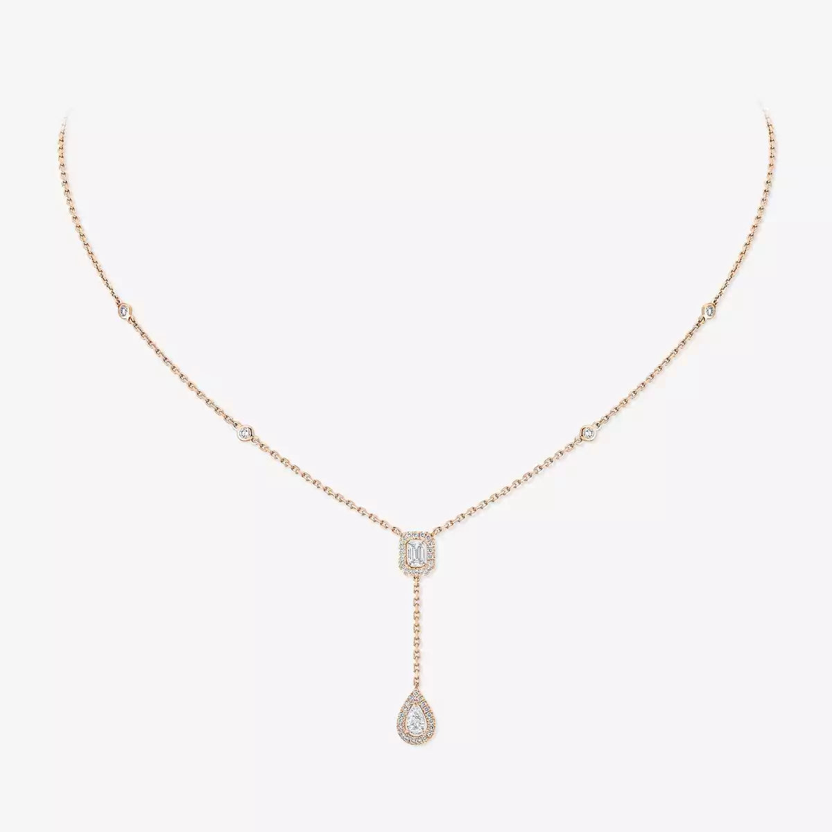 [Sprite Jewelry]Gold Diamond Tie Necklace