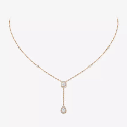 [Sprite Jewelry]Gold Diamond Tie Necklace