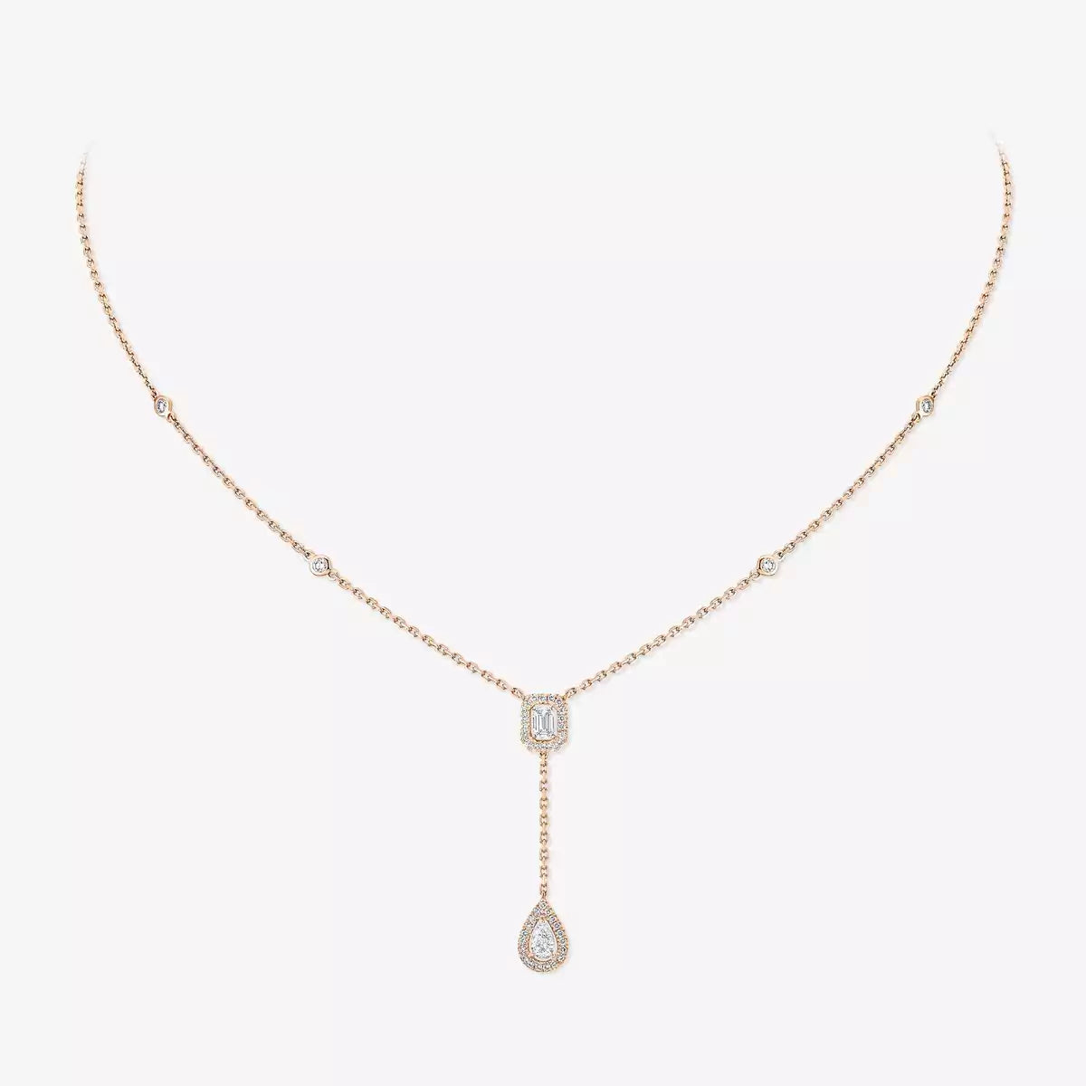 [Sprite Jewelry]Gold Diamond Tie Necklace