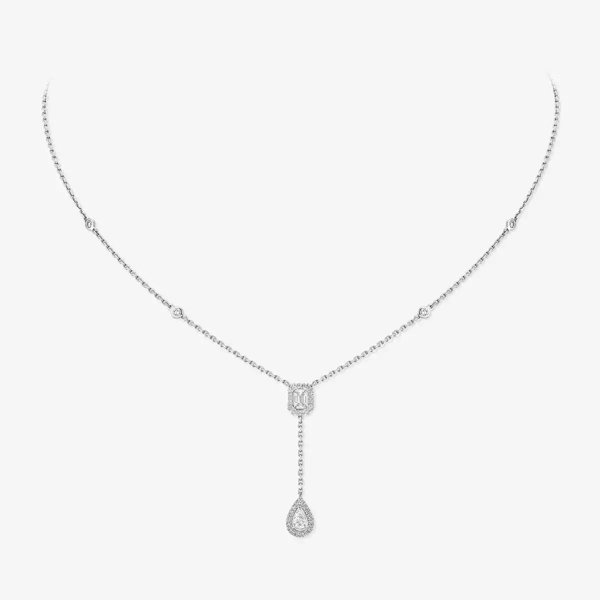 [Sprite Jewelry]Gold Diamond Tie Necklace