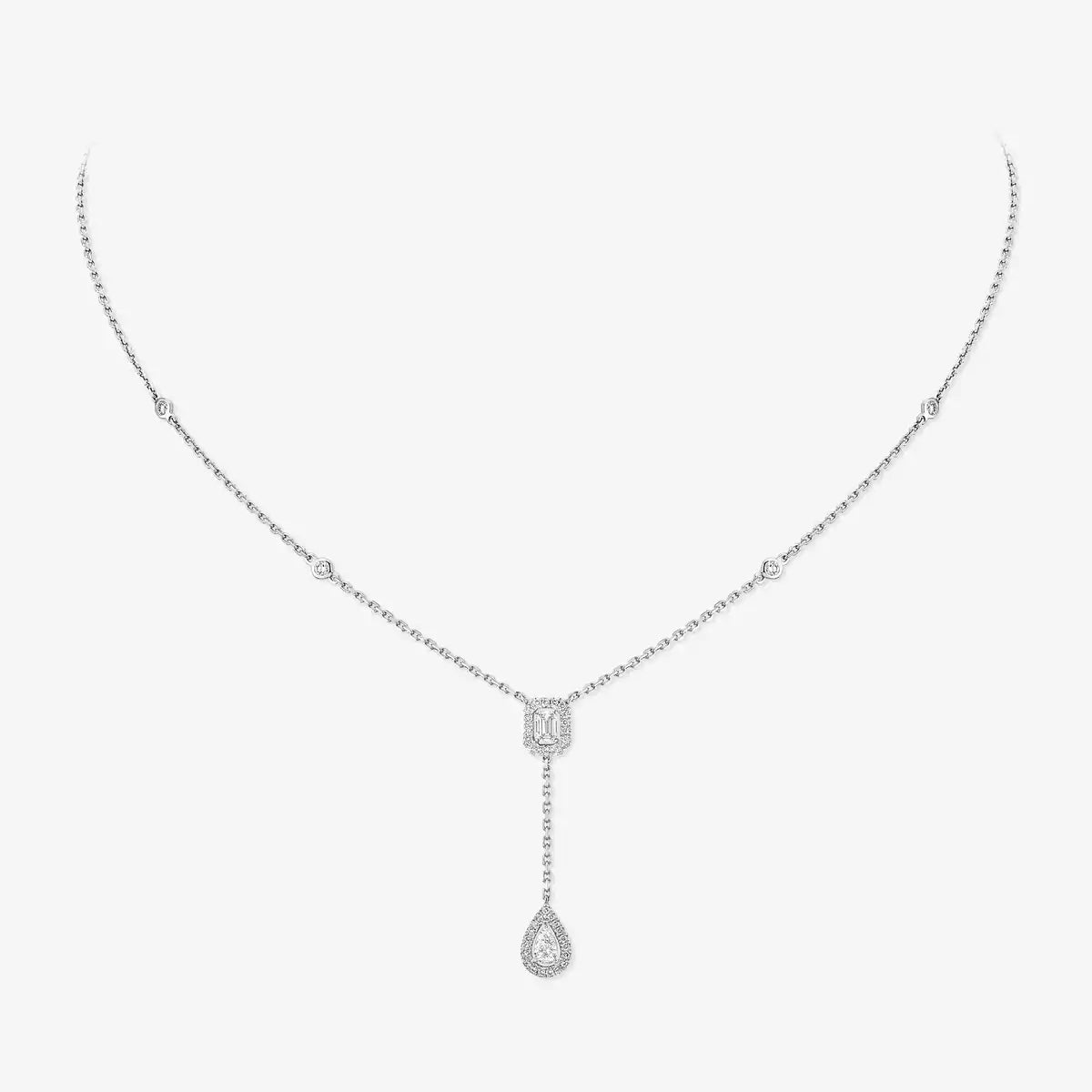 [Sprite Jewelry]Gold Diamond Tie Necklace