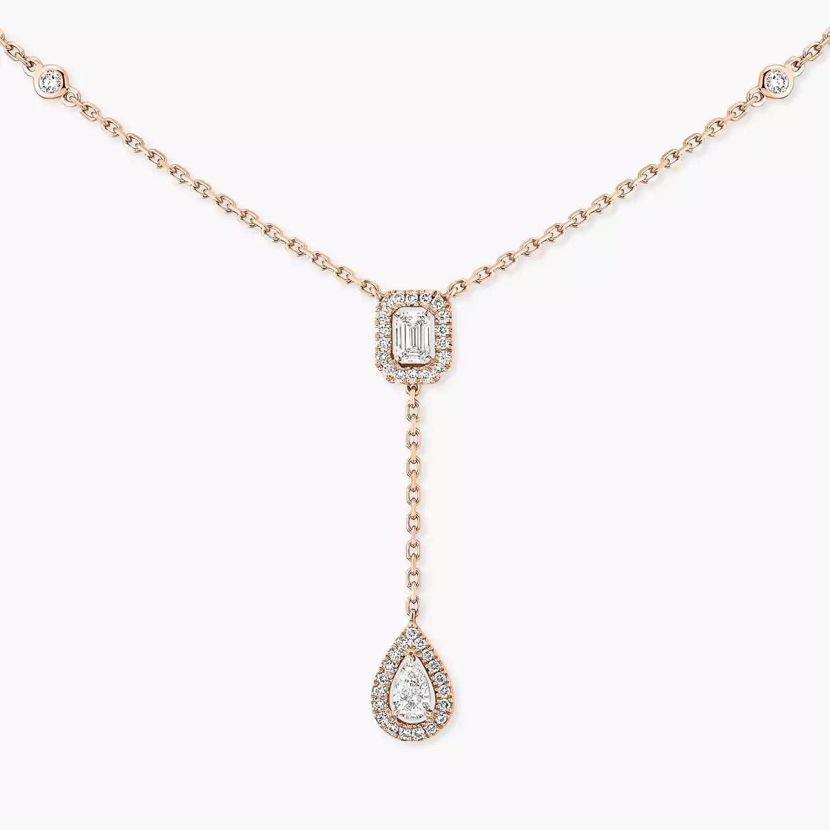 [Sprite Jewelry]Gold Diamond Tie Necklace