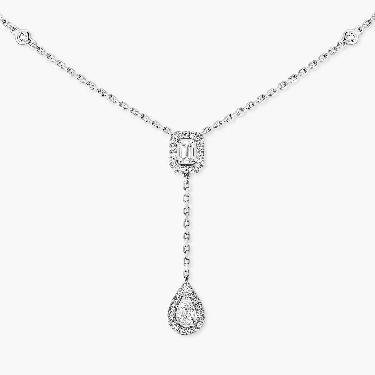 [Sprite Jewelry]Gold Diamond Tie Necklace