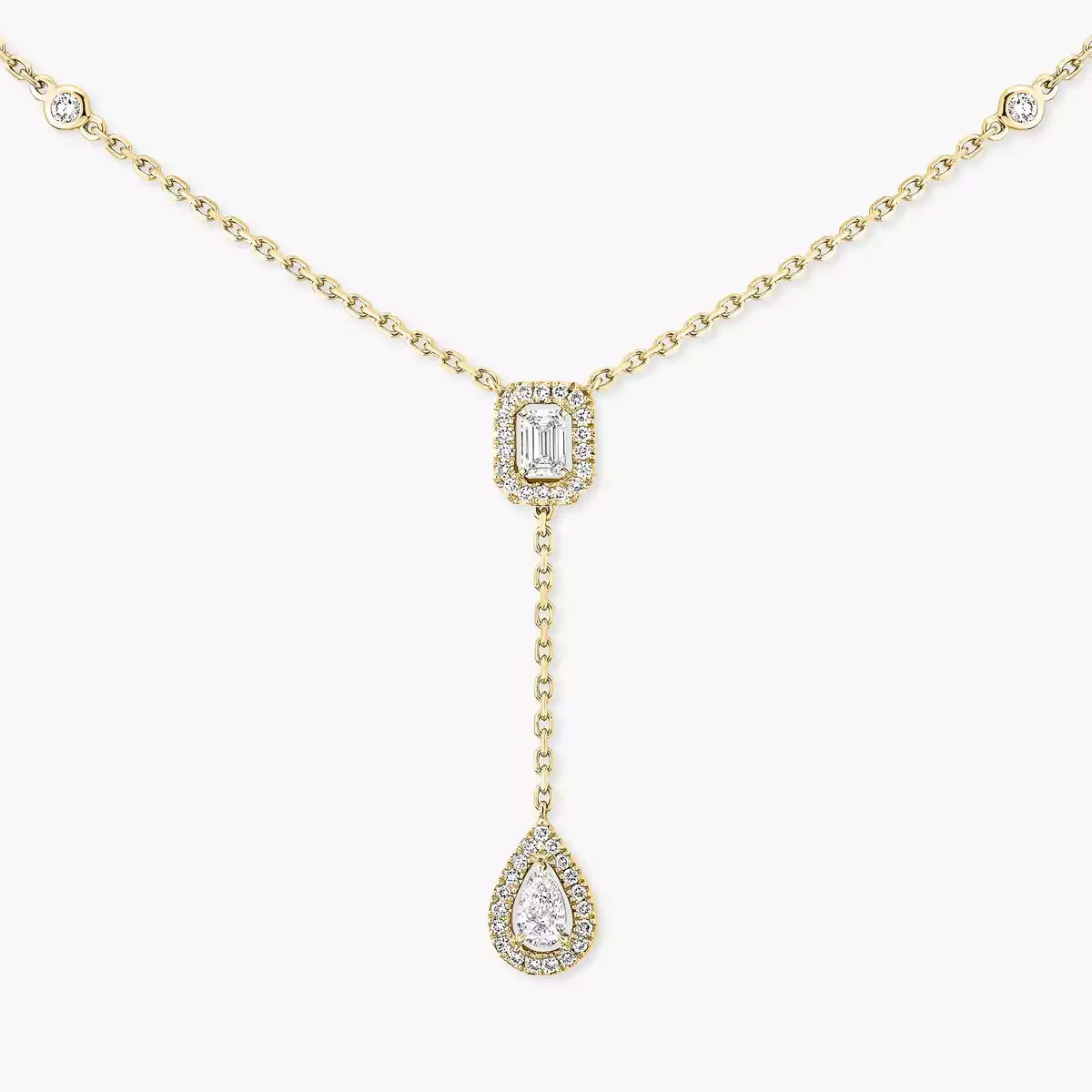 [Sprite Jewelry]Gold Diamond Tie Necklace