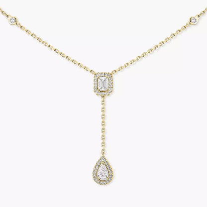 [Sprite Jewelry]Gold Diamond Tie Necklace