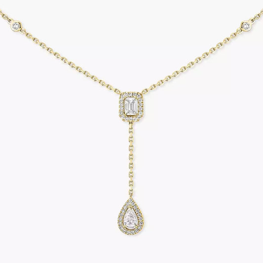 [Sprite Jewelry]Gold Diamond Tie Necklace