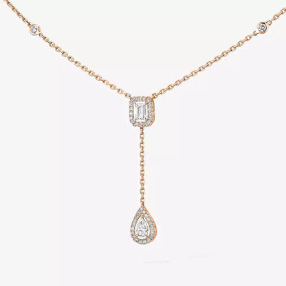 [Sprite Jewelry]Gold Diamond Tie Necklace