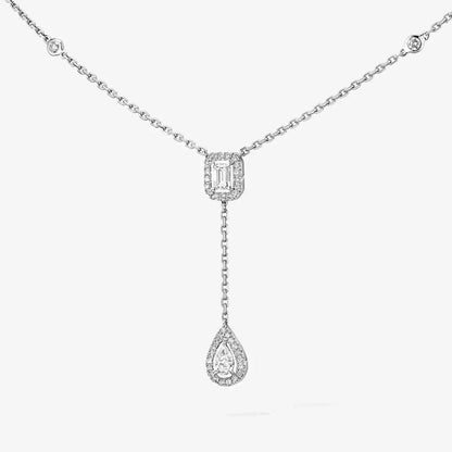 [Sprite Jewelry]Gold Diamond Tie Necklace