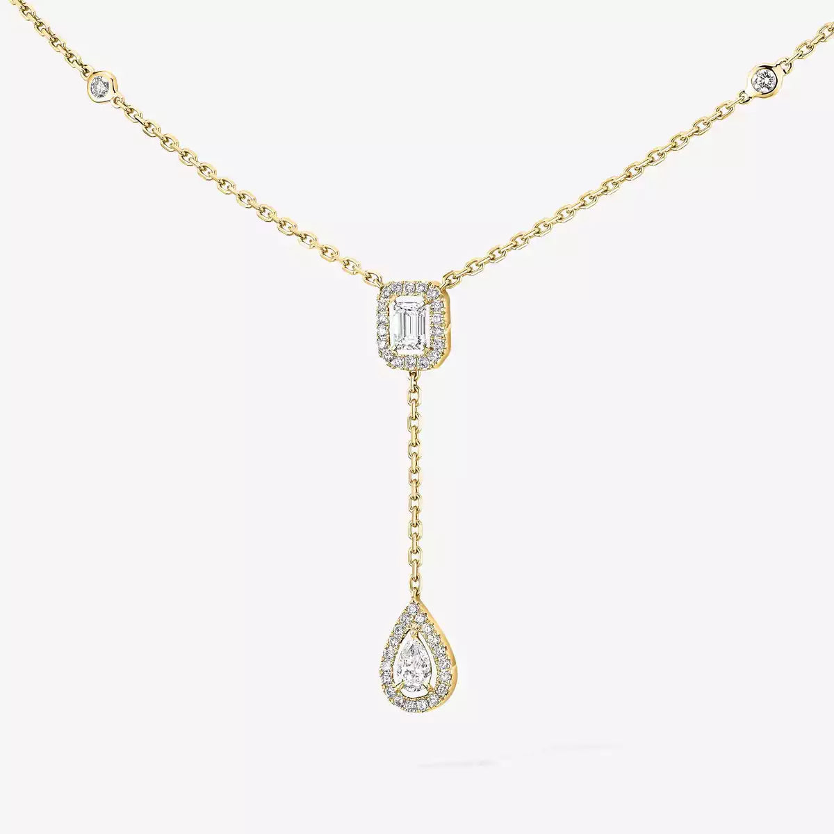 [Sprite Jewelry]Gold Diamond Tie Necklace
