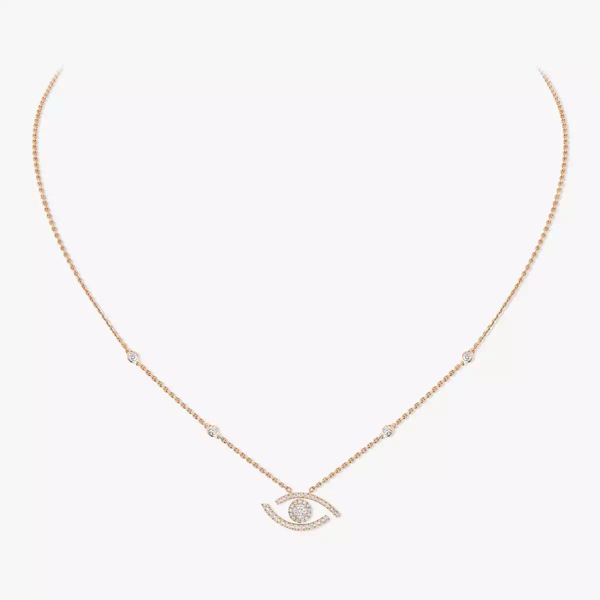 [Sprite Jewelry]Pave_ Diamond Necklace Lucky Eye