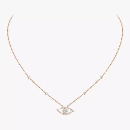 [Sprite Jewelry]Pave_ Diamond Necklace Lucky Eye