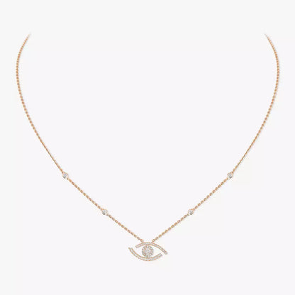 [Sprite Jewelry]Pave_ Diamond Necklace Lucky Eye