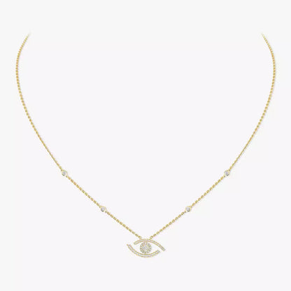 [Sprite Jewelry]Pave_ Diamond Necklace Lucky Eye