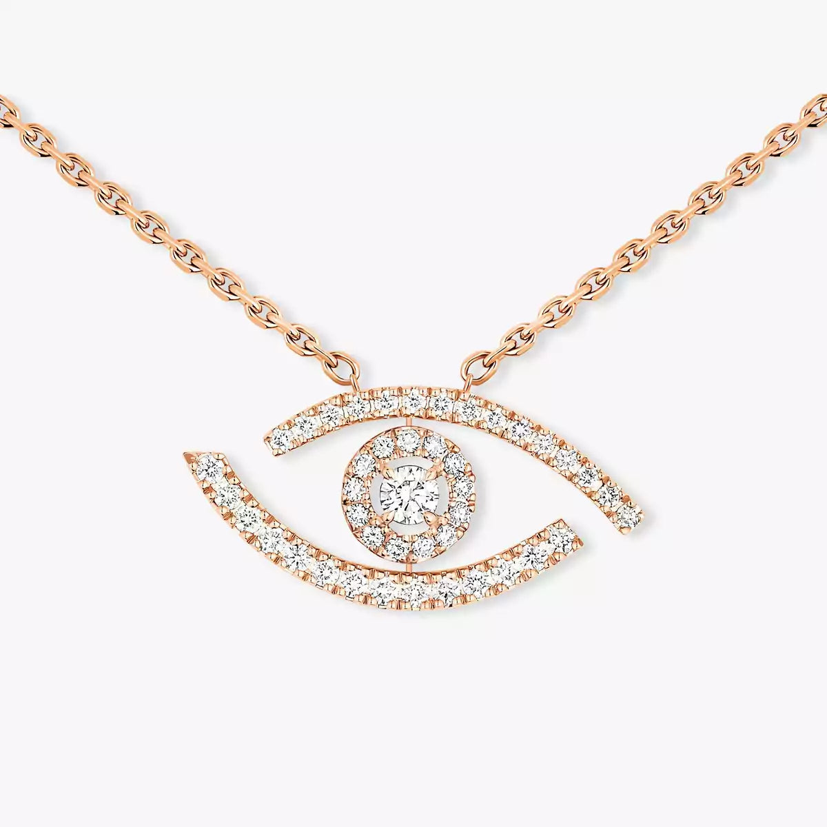 [Sprite Jewelry]Pave_ Diamond Necklace Lucky Eye