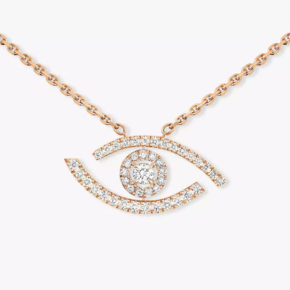 [Sprite Jewelry]Pave_ Diamond Necklace Lucky Eye