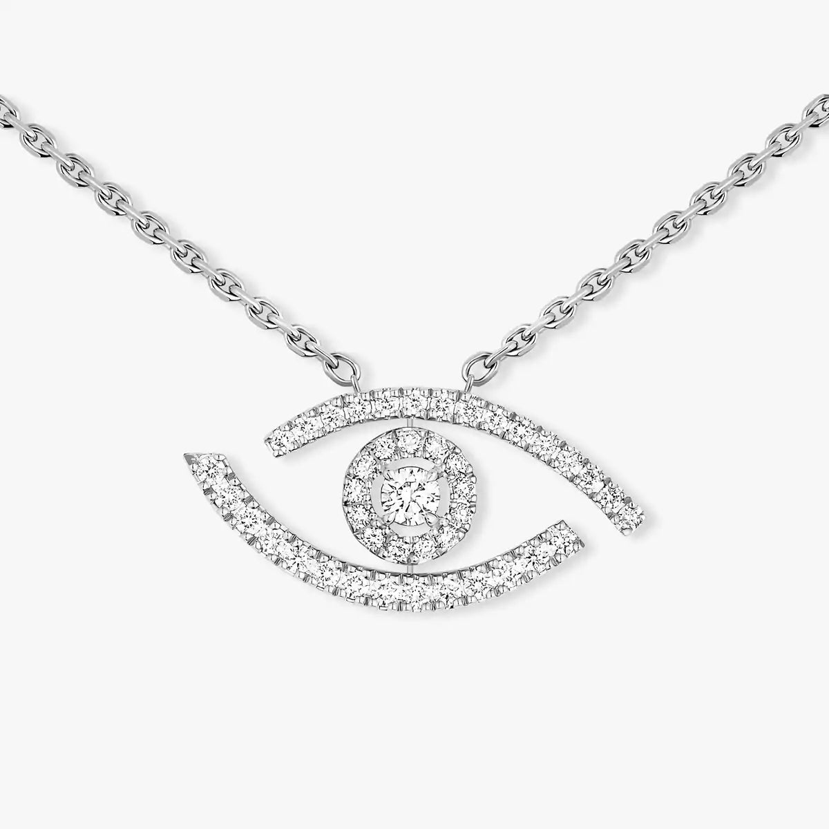 [Sprite Jewelry]Pave_ Diamond Necklace Lucky Eye