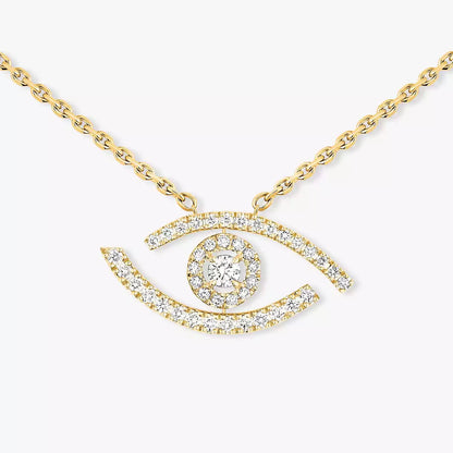 [Sprite Jewelry]Pave_ Diamond Necklace Lucky Eye