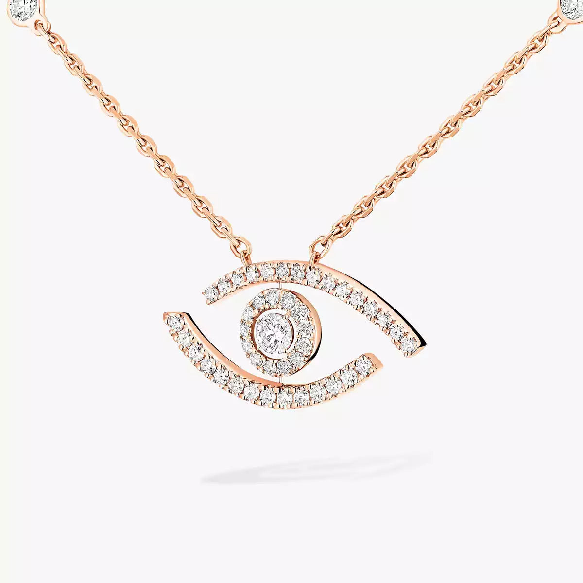 [Sprite Jewelry]Pave_ Diamond Necklace Lucky Eye