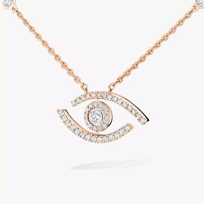 [Sprite Jewelry]Pave_ Diamond Necklace Lucky Eye