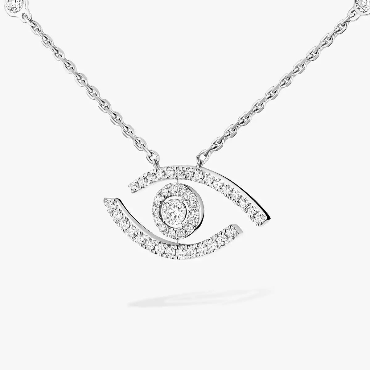 [Sprite Jewelry]Pave_ Diamond Necklace Lucky Eye