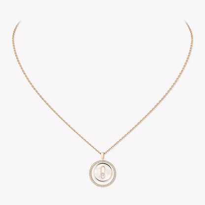 [Sprite Jewelry]Lucky Move Diamond Necklace in Rose Gold and White Mother-of-Pearl