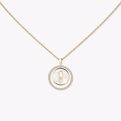 [Sprite Jewelry]Lucky Move Diamond Necklace in Rose Gold and White Mother-of-Pearl