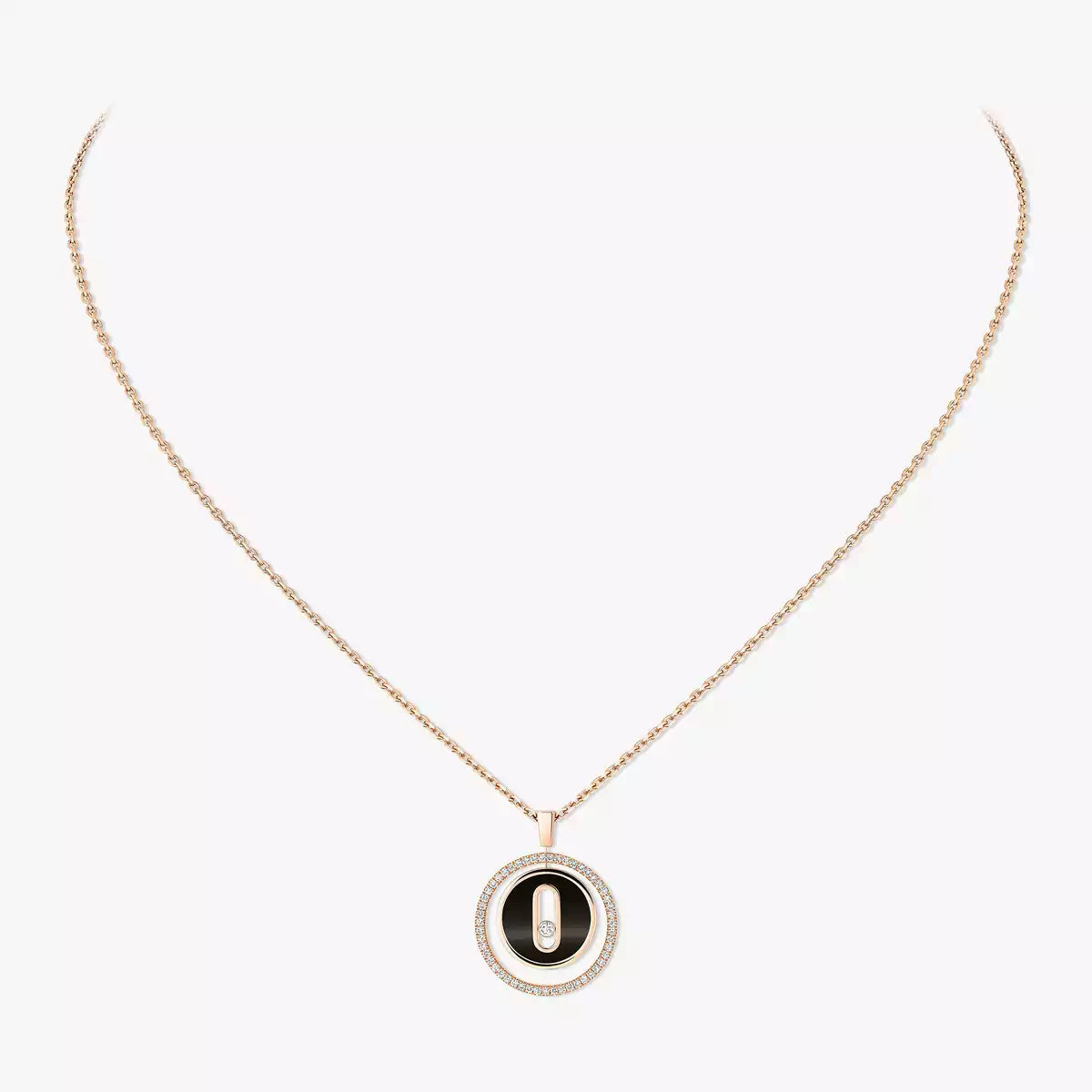 [Sprite Jewelry]Lucky Move Diamond Necklace in Rose Gold and White Mother-of-Pearl