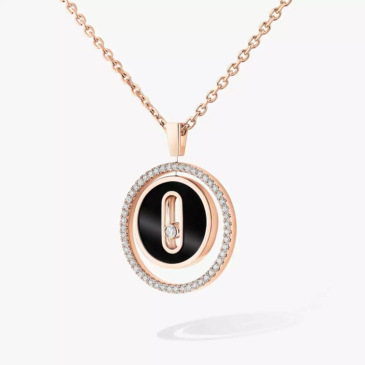 [Sprite Jewelry]Lucky Move Diamond Necklace in Rose Gold and White Mother-of-Pearl