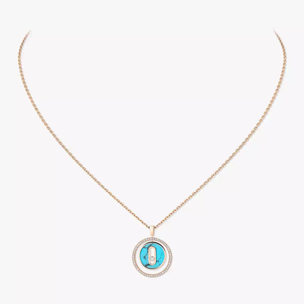 [Sprite Jewelry]Lucky Move Diamond Necklace in Rose Gold and White Mother-of-Pearl